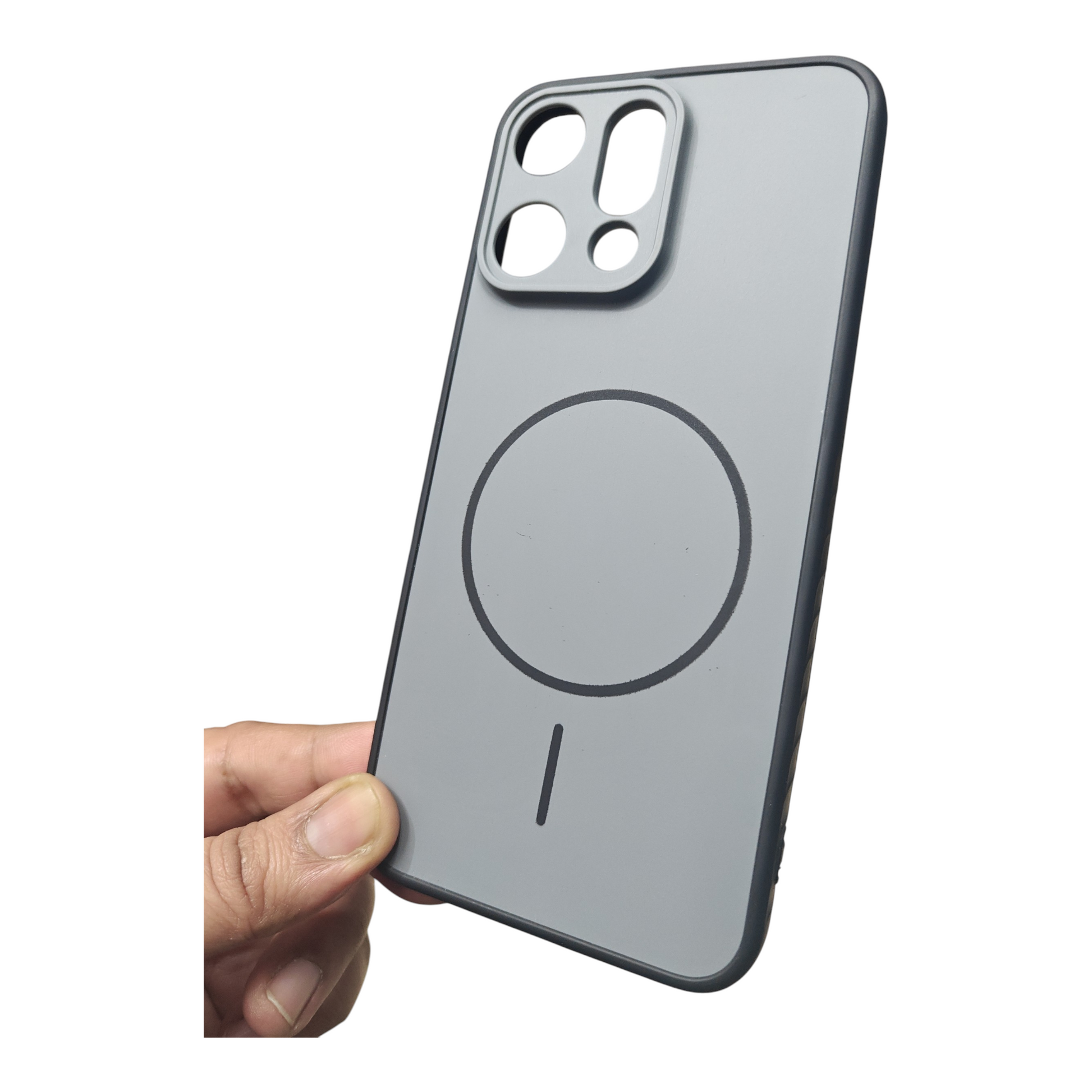 Oppo Reno 14 5G Premium Quality Grip Design ( Side Soft, Back Hard ) Back Cover Case ( No Magsafe, Only Design) - Royal Star