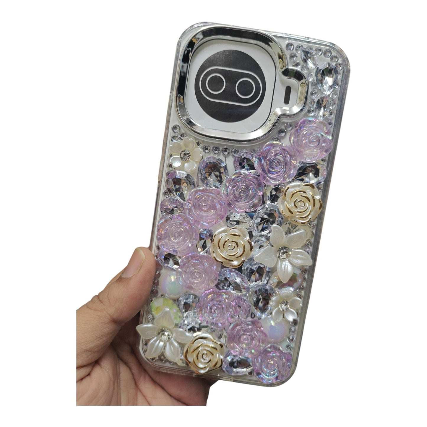 iQOO 15R 5G / iQOO15R 5G Girlish 3D Stone & Flower Back Cover Case