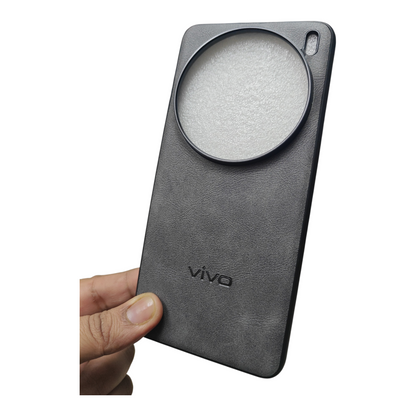 Vivo X200 Pro 5G Luxury Leather Premium quality ( Side Soft, Back Hard ) Back Cover Case