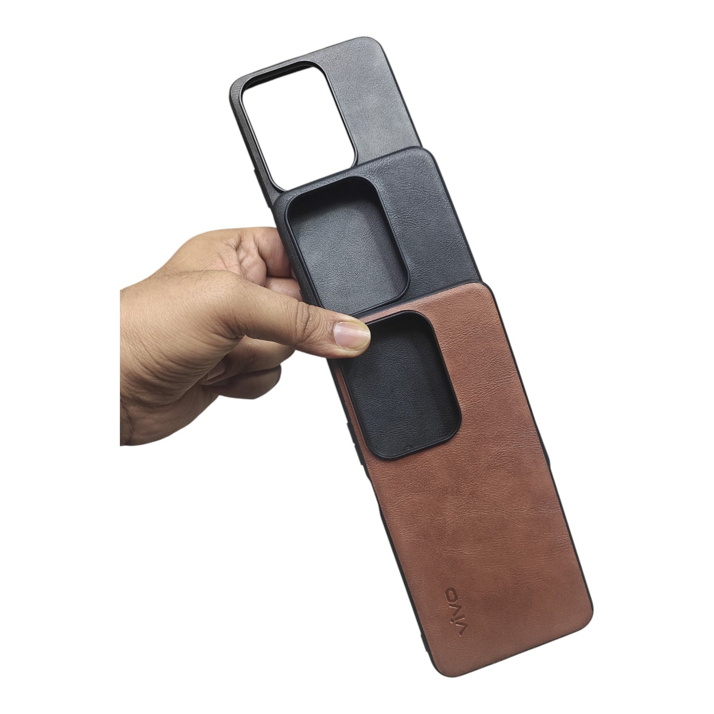 Vivo T4x / Vivo Y31 Pro / iQOO Z10x (5G) Luxury Leather ( Side Soft, Back Hard ) Premium Quality Back Cover Case