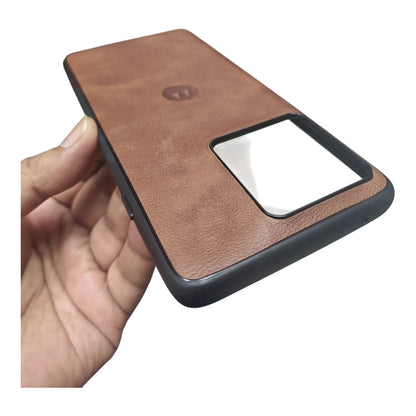 Motorola Moto Edge 60 Pro 5G Luxury Leather ( Side Soft, Back Hard ) Premium Quality Back Cover Case