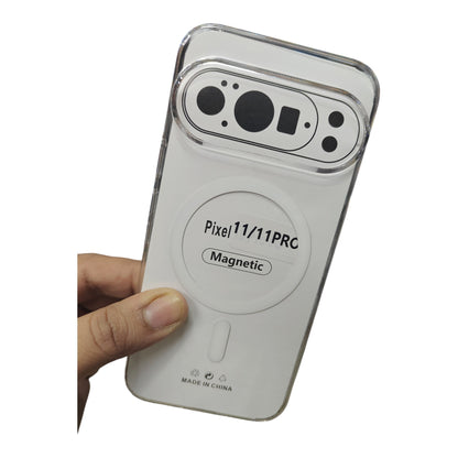 Google Pixel 11 / Pixel 11 Pro 5G Anti Yellow Premium Quality Magsafe Crystal Clear Hard Plastic Back Cover Case