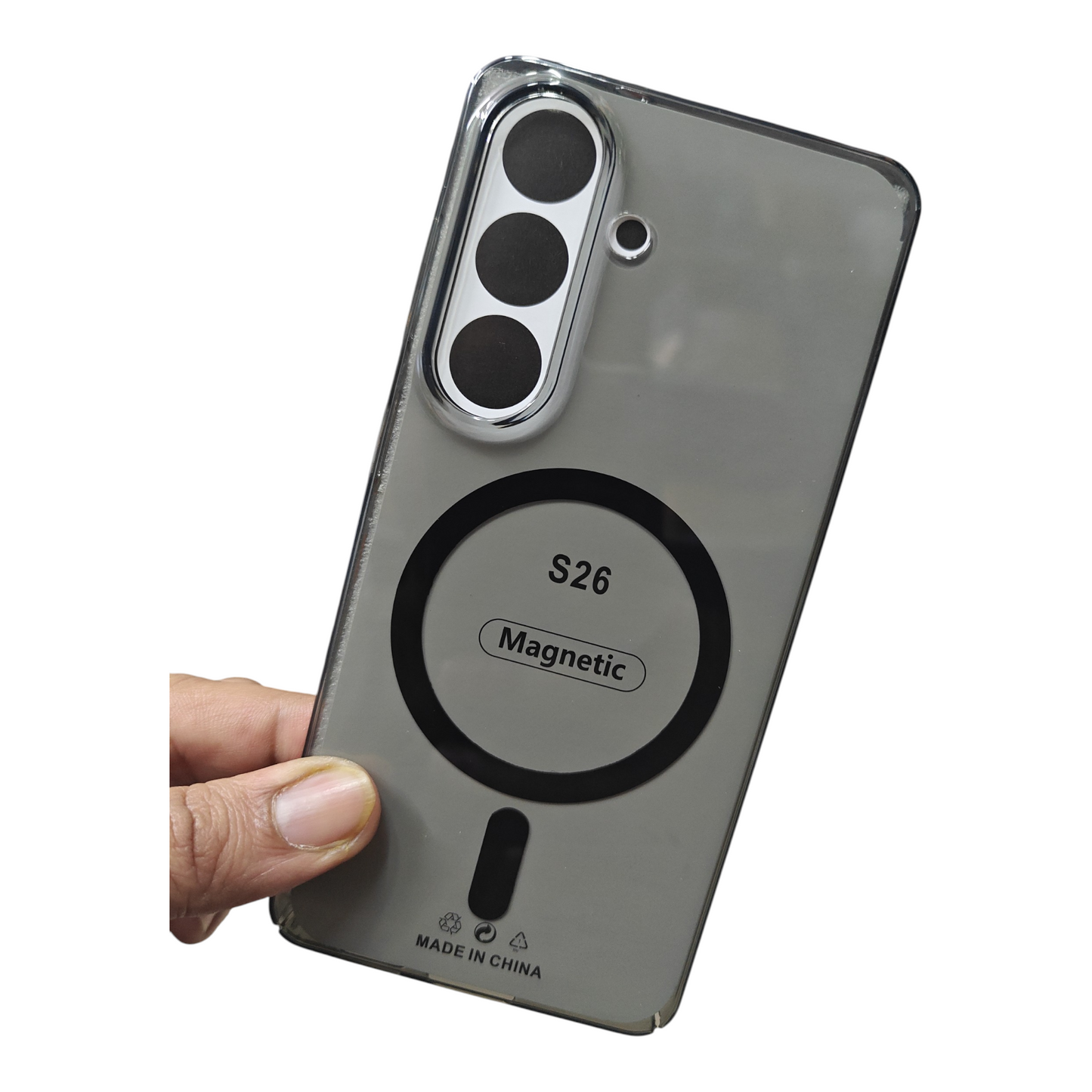 Samsung Galaxy S26 5G Anti Yellow Premium Quality Magsafe Crystal Clear Hard Plastic Back Cover Case - Royal Star