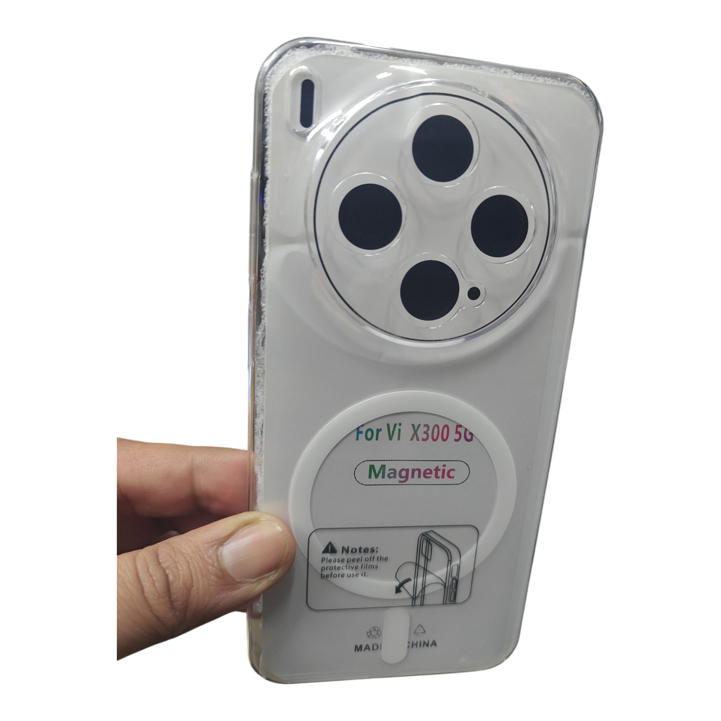 Vivo X300 5G Anti Yellow Premium Quality Magsafe Crystal Clear Hard Plastic Back Cover Case