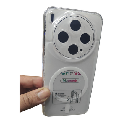 Vivo X300 5G Anti Yellow Premium Quality Magsafe Crystal Clear Hard Plastic Back Cover Case