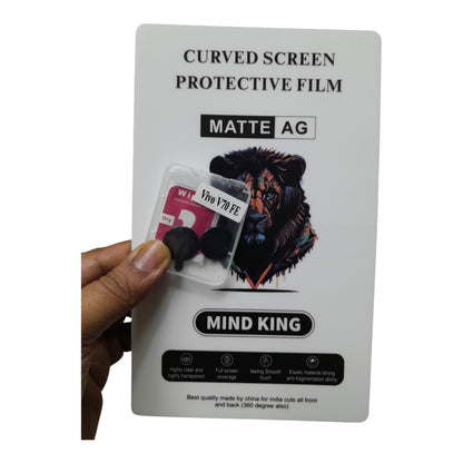 Vivo V70FE / V70 FE 5G Matte & Glossy Finish Back Lamination Membrane Protector + Camera Lens Ring
