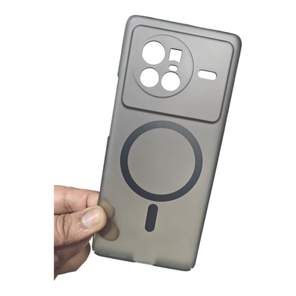 Vivo X80 5G Premium Quality Magsafe Matte Hard Plastic Back Cover Case - Royal Star