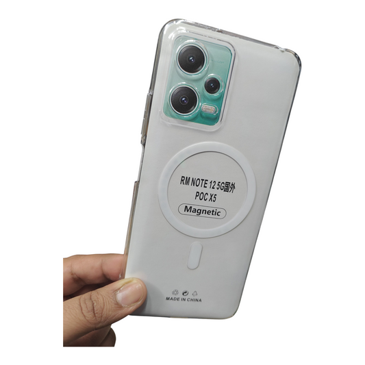 Xiaomi Redmi Note 12 5G / Poco X5 5G Anti Yellow Premium Magsafe Crystal Clear Hard Plastic Back Cover Case