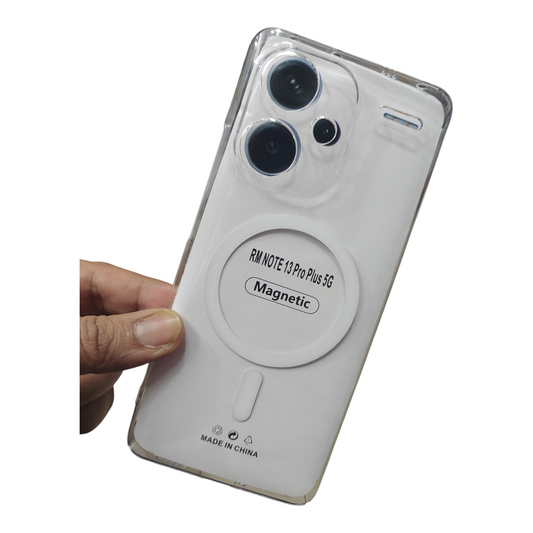 Xiaomi Redmi Note 13 Pro Plus 5G Anti Yellow Premium Quality Magsafe Crystal Clear Hard Plastic Back Cover Case - Royal Star