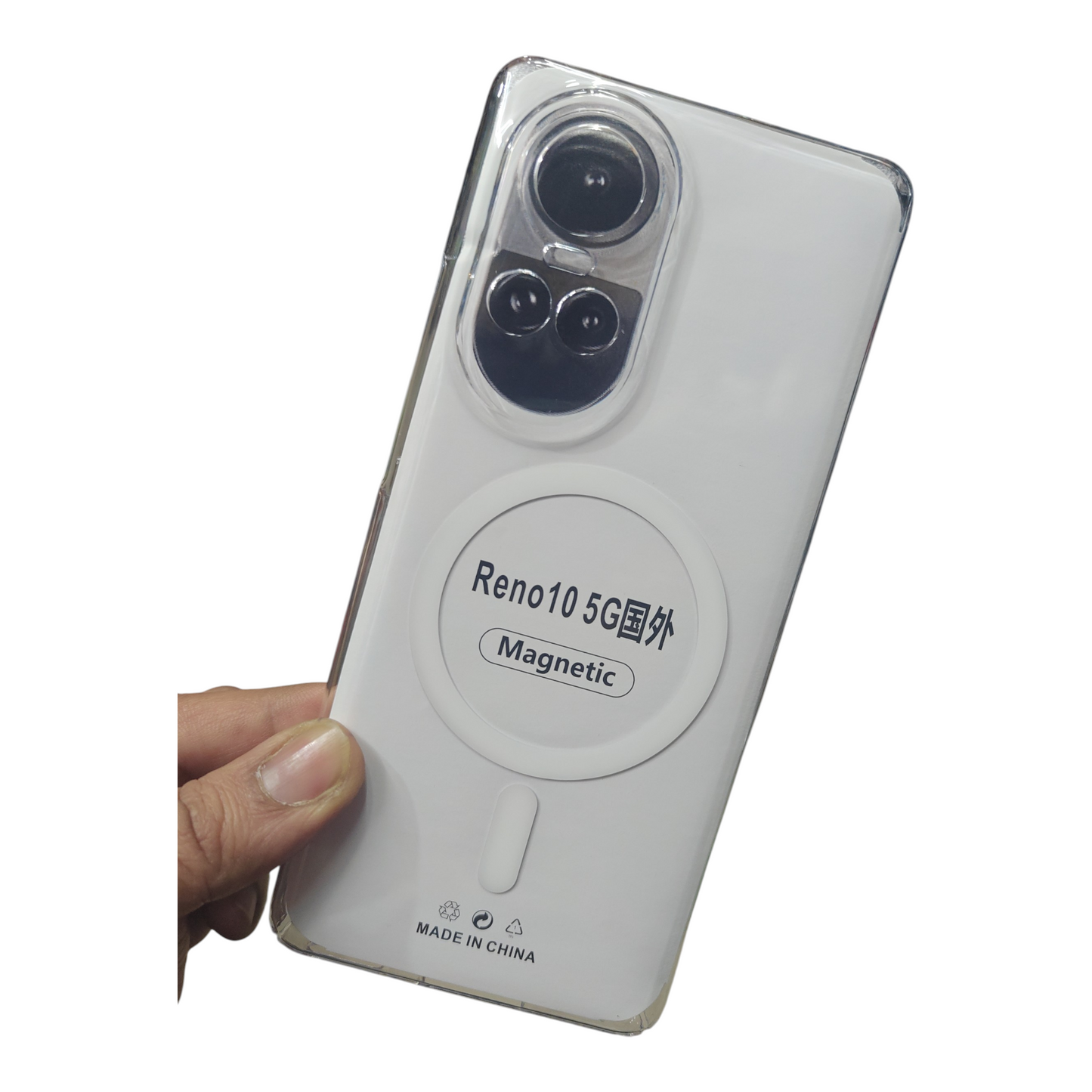 Oppo Reno 10 / Reno 10 Pro 5G Anti Yellow Premium Quality Magsafe Crystal Clear Hard Plastic Back Cover Case - Royal Star