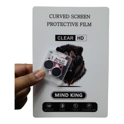 Oppo Reno 15 Pro Mini 5G / Reno15 Pro Mini 5G Matte & Glossy Finish Back Lamination Membrane Protector + Camera Lens Ring