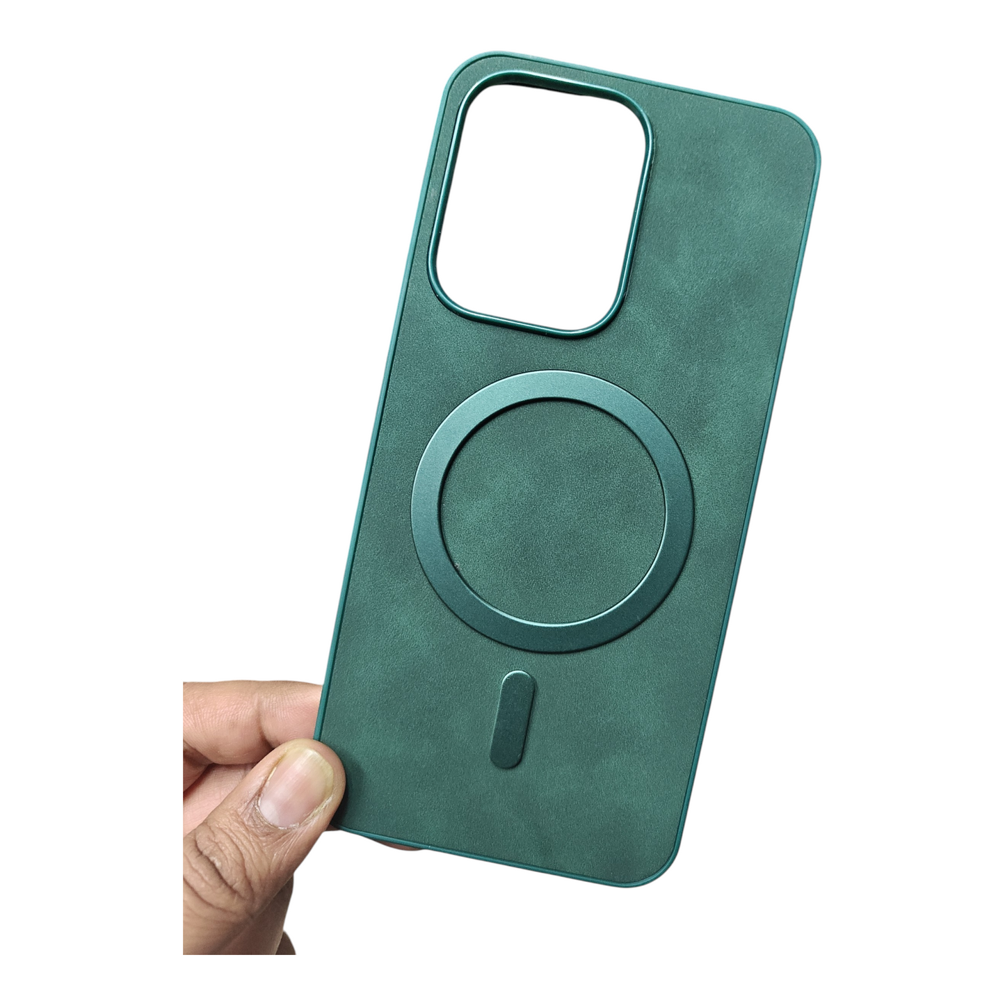 Oppo Reno 13 5G Magsafe Premium Quality Leather ( Side Soft, Back Hard ) Back Cover Case