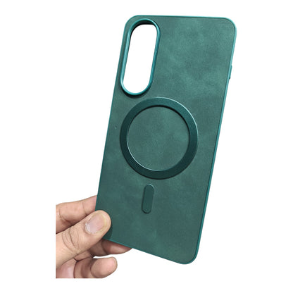 OnePlus Nord 5 / Nord5 5G Magsafe Premium Quality Leather ( Side Soft, Back Hard ) Back Cover Case