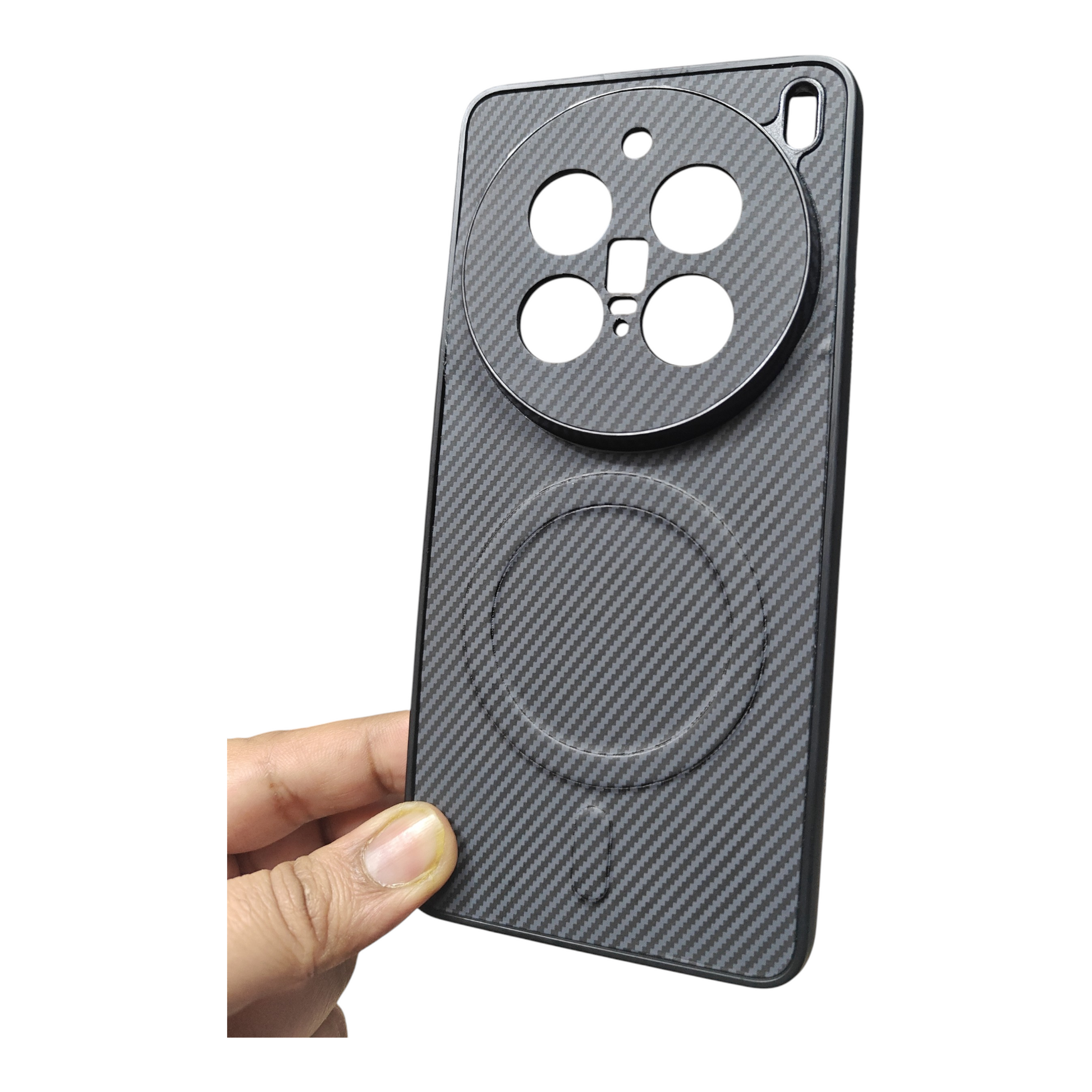 Vivo X200 Pro 5G Premium Quality Carbon Leather Magsafe Hard Back Cover Case - Royal Star