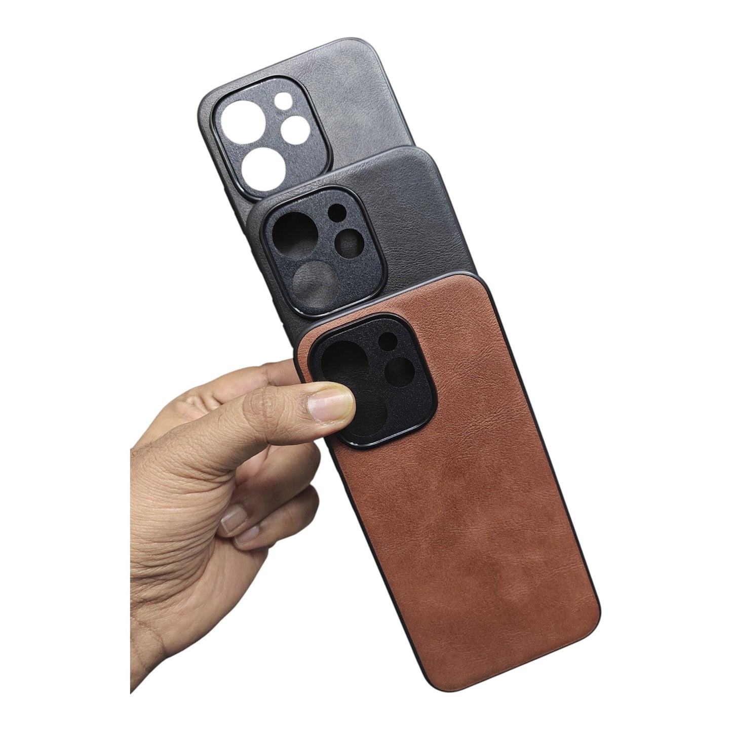 Oppo Reno 15 Pro Mini / Reno15 Pro Mini 5G Luxury Leather ( Side Soft, Back Hard ) Premium Quality Back Cover Case