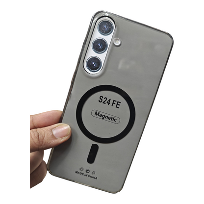 Samsung Galaxy S24 FE / S24FE 5G Anti Yellow Premium Quality Magsafe Crystal Clear Hard Plastic Back Cover Case