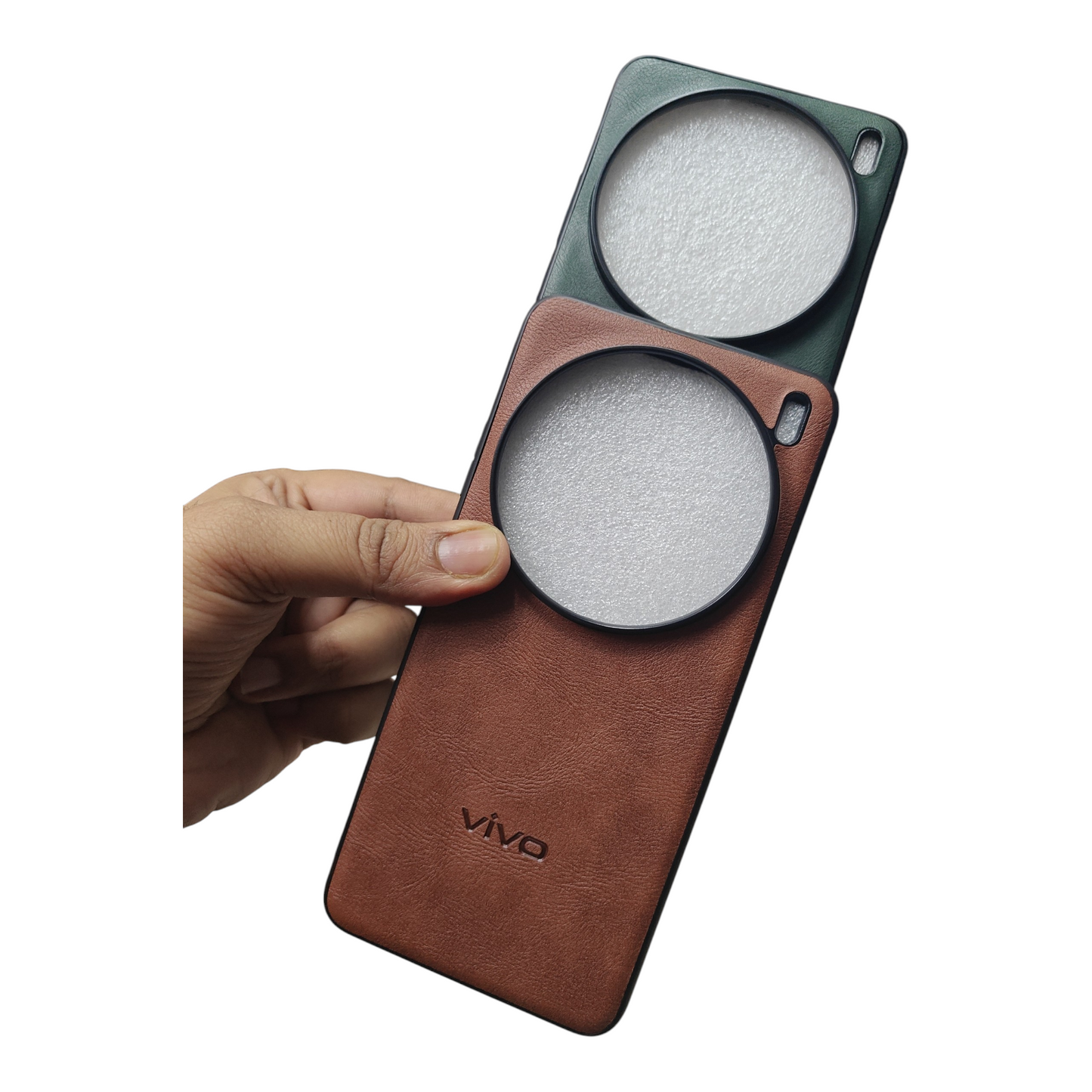 Vivo X200 Pro 5G Luxury Leather Premium quality ( Side Soft, Back Hard ) Back Cover Case