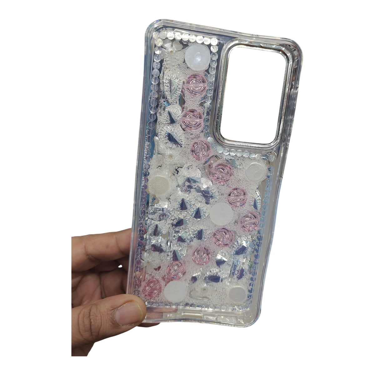 Samsung Galaxy A27 5G / M47 5G Girlish 3D Stone & Flower Back Cover Case