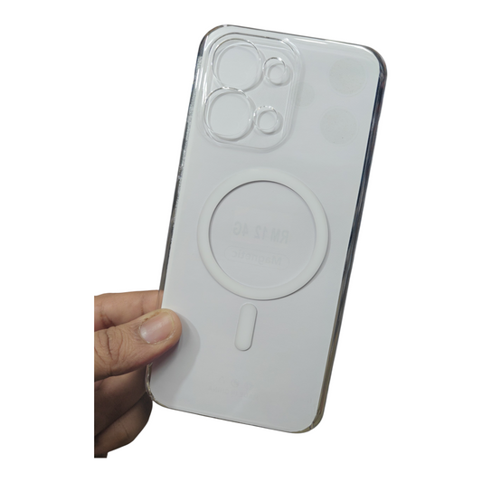 Vivo T5x 5G / Y51 Pro 5G / iQOO Z11x 5G Anti Yellow Premium Quality Magsafe Crystal Clear Hard Plastic Back Cover Case