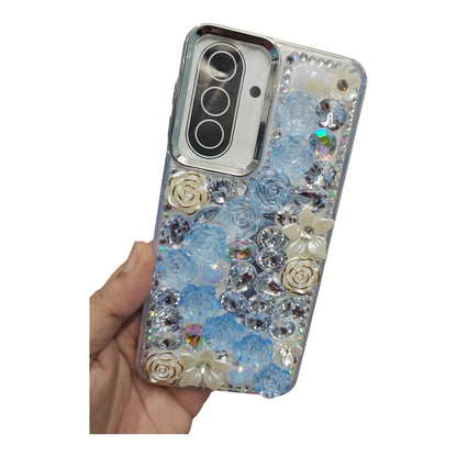 Samsung Galaxy A27 5G / M47 5G Girlish 3D Stone & Flower Back Cover Case