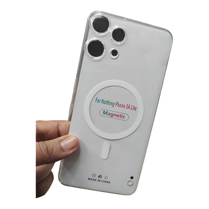 Nothing phone 3A Lite 5G Anti Yellow Premium Quality Magsafe Crystal Clear Hard Plastic Back Cover Case