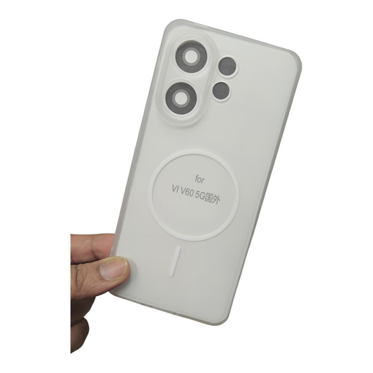 Vivo V60 / V60E / T4 Pro 5G Premium Quality Matte Silicon Soft Back Cover Case ( No Magsafe, Only Design )