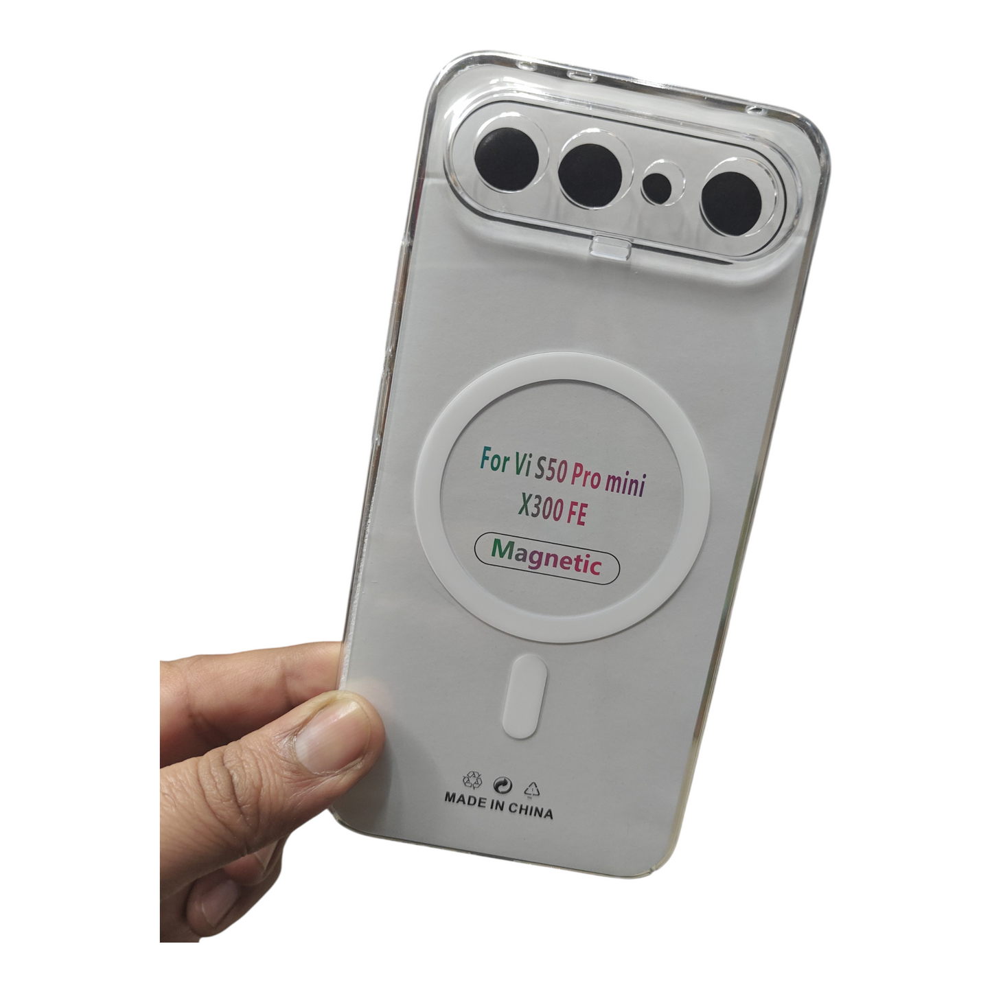 Vivo X300FE / X300 FE 5G Anti Yellow Premium Quality Magsafe Crystal Clear Hard Plastic Back Cover Case