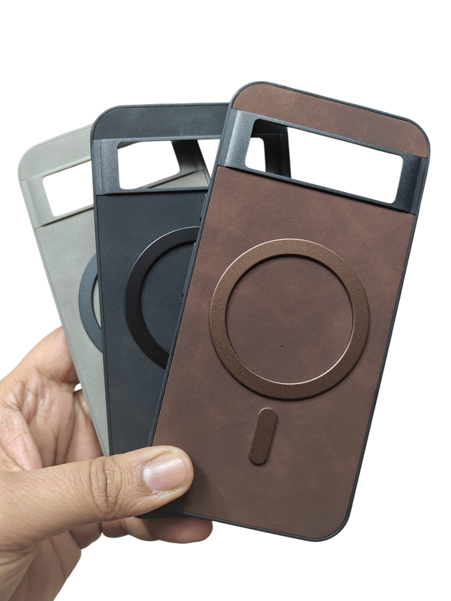 Google Pixel 8A 5G Magsafe Premium Quality Leather ( Side Soft, Back Hard ) Back Cover Case - Royal Star