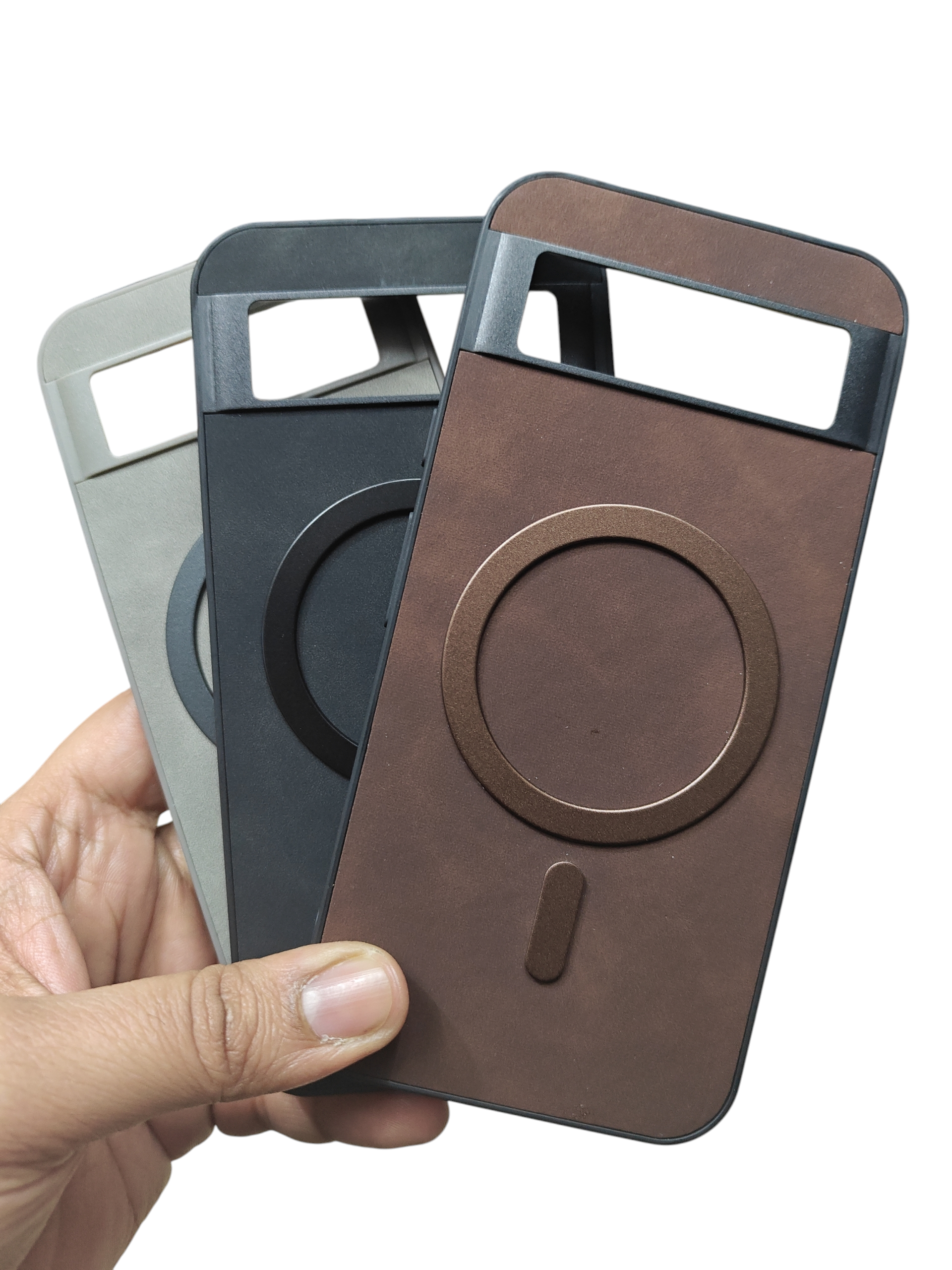 Google Pixel 8A 5G Magsafe Premium Quality Leather ( Side Soft, Back Hard ) Back Cover Case - Royal Star