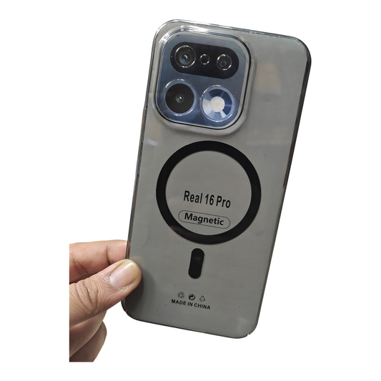 Realme 16 Pro 5G Anti Yellow Premium Quality Magsafe Crystal Clear Hard Plastic Back Cover Case