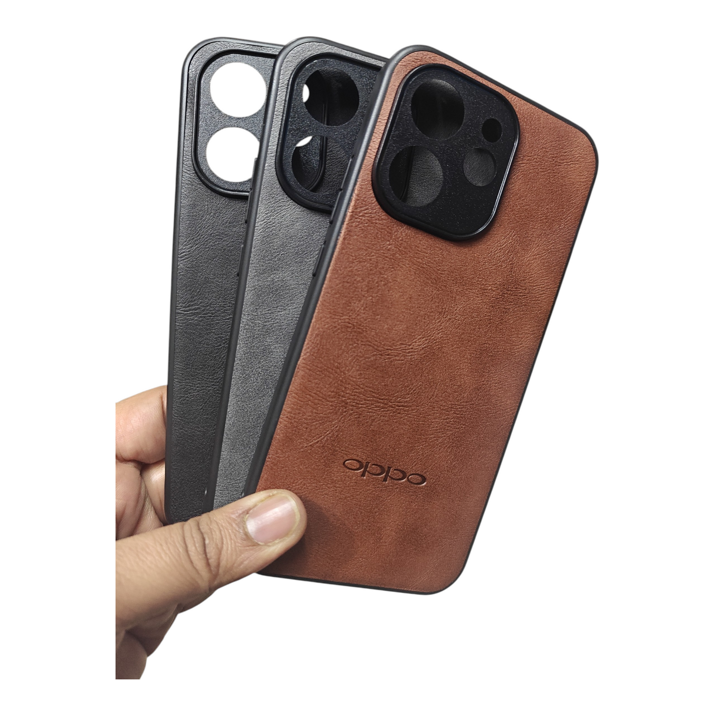 Oppo Reno 15 Pro 5G Luxury Leather ( Side Soft, Back Hard ) Premium Quality Back Cover Case