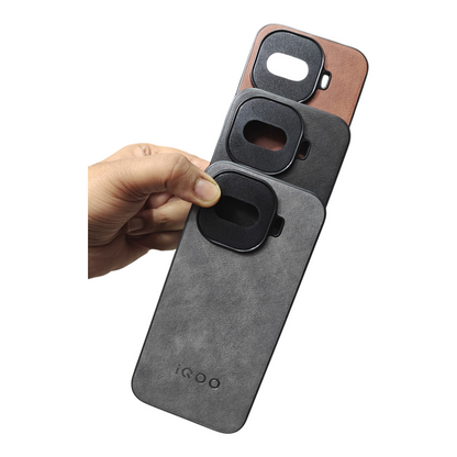 iQOO 15R 5G Luxury Leather ( Side Soft, Back Hard ) Premium Quality Back Cover Case