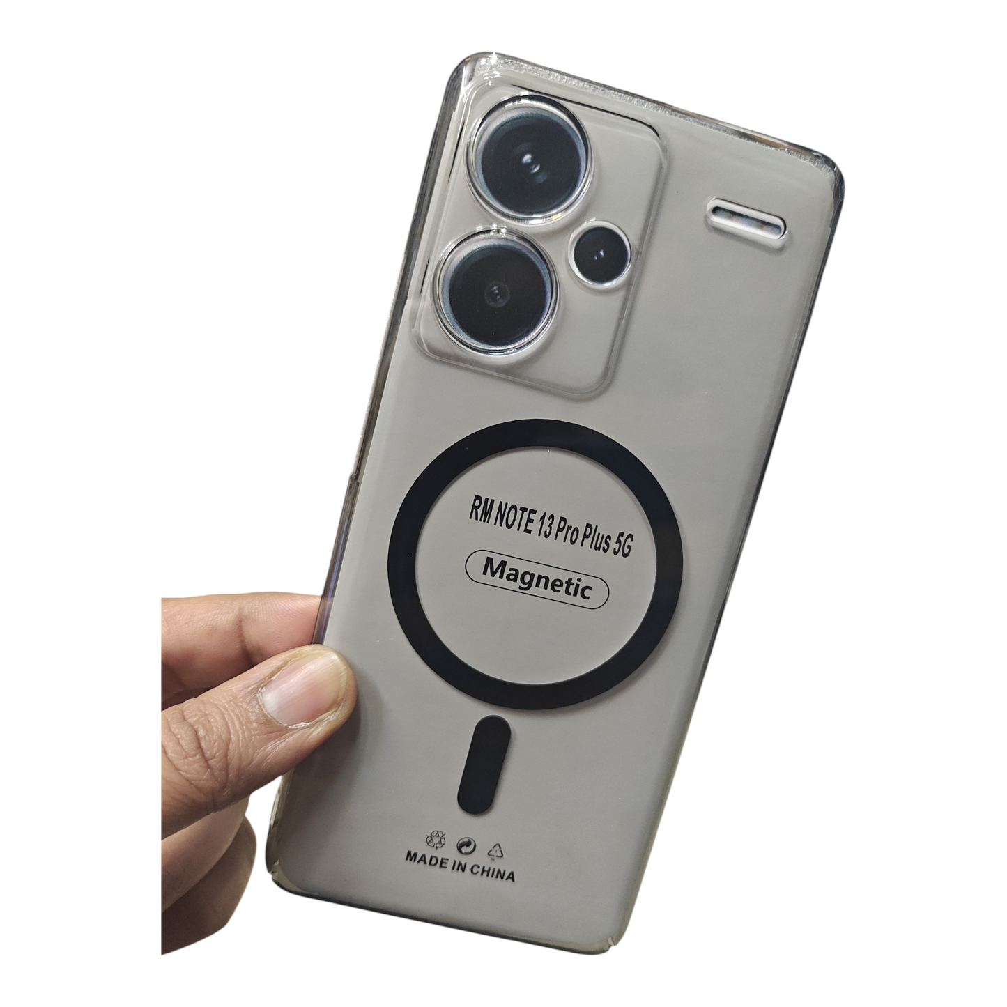 Xiaomi Redmi Note 13 Pro Plus 5G Anti Yellow Premium Quality Magsafe Crystal Clear Hard Plastic Back Cover Case - Royal Star