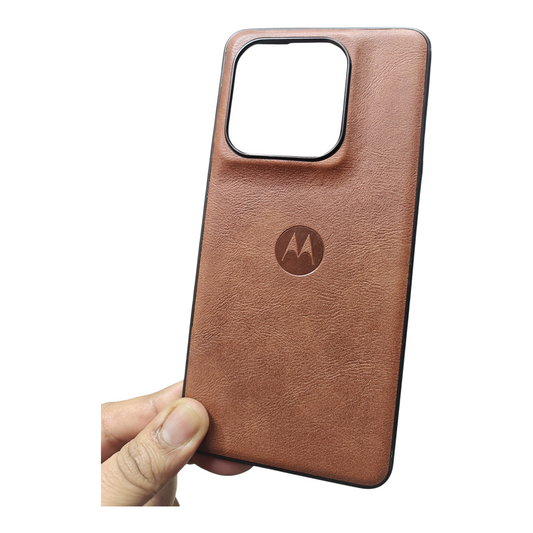 Motorola Signature 5G Luxury Leather ( Side Soft, Back Hard ) Premium Quality Back Cover Case