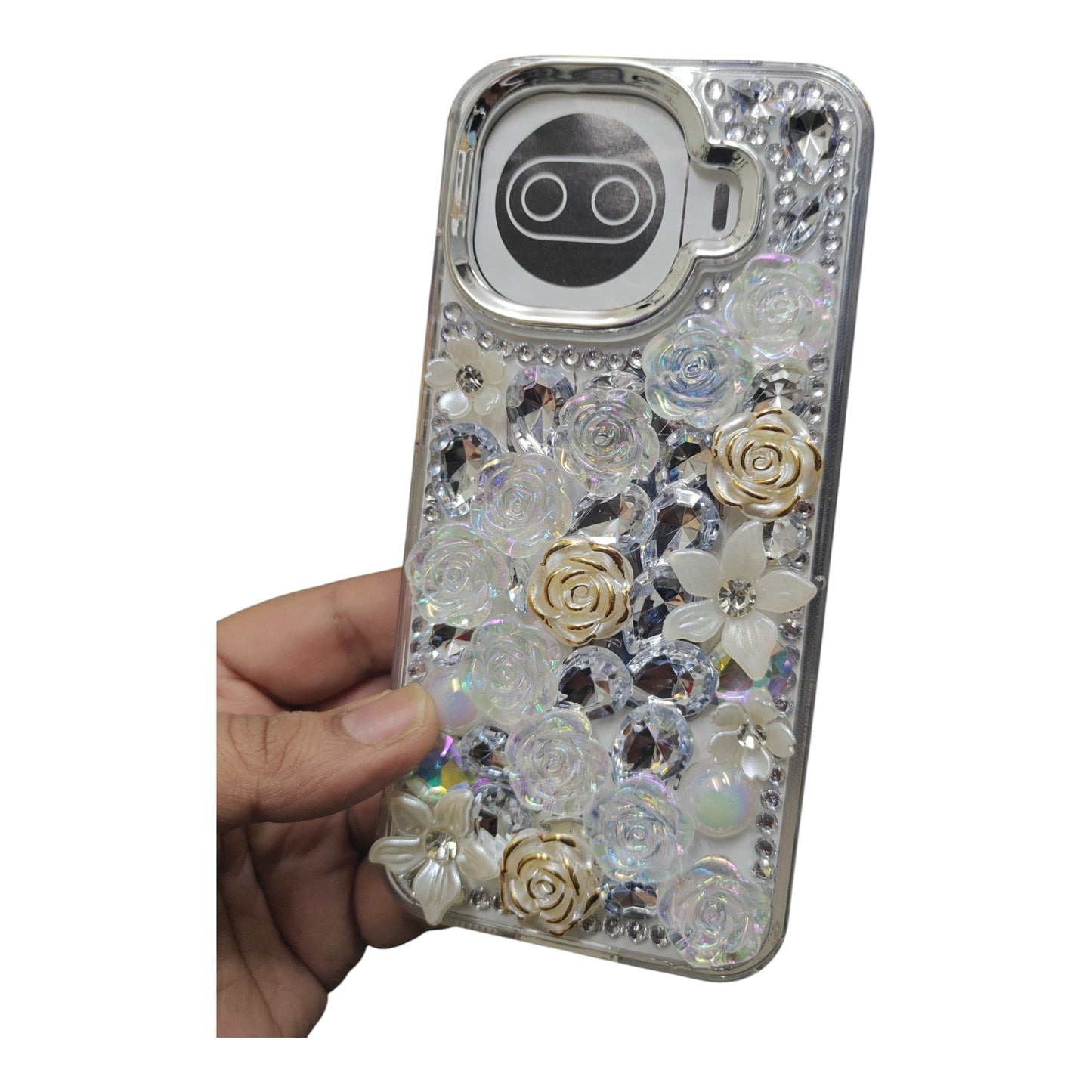 iQOO 15R 5G / iQOO15R 5G Girlish 3D Stone & Flower Back Cover Case