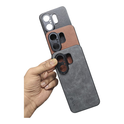 Vivo X200FE / X200 FE 5G Luxury Leather ( Side Soft, Back Hard ) Premium Quality Back Cover Case