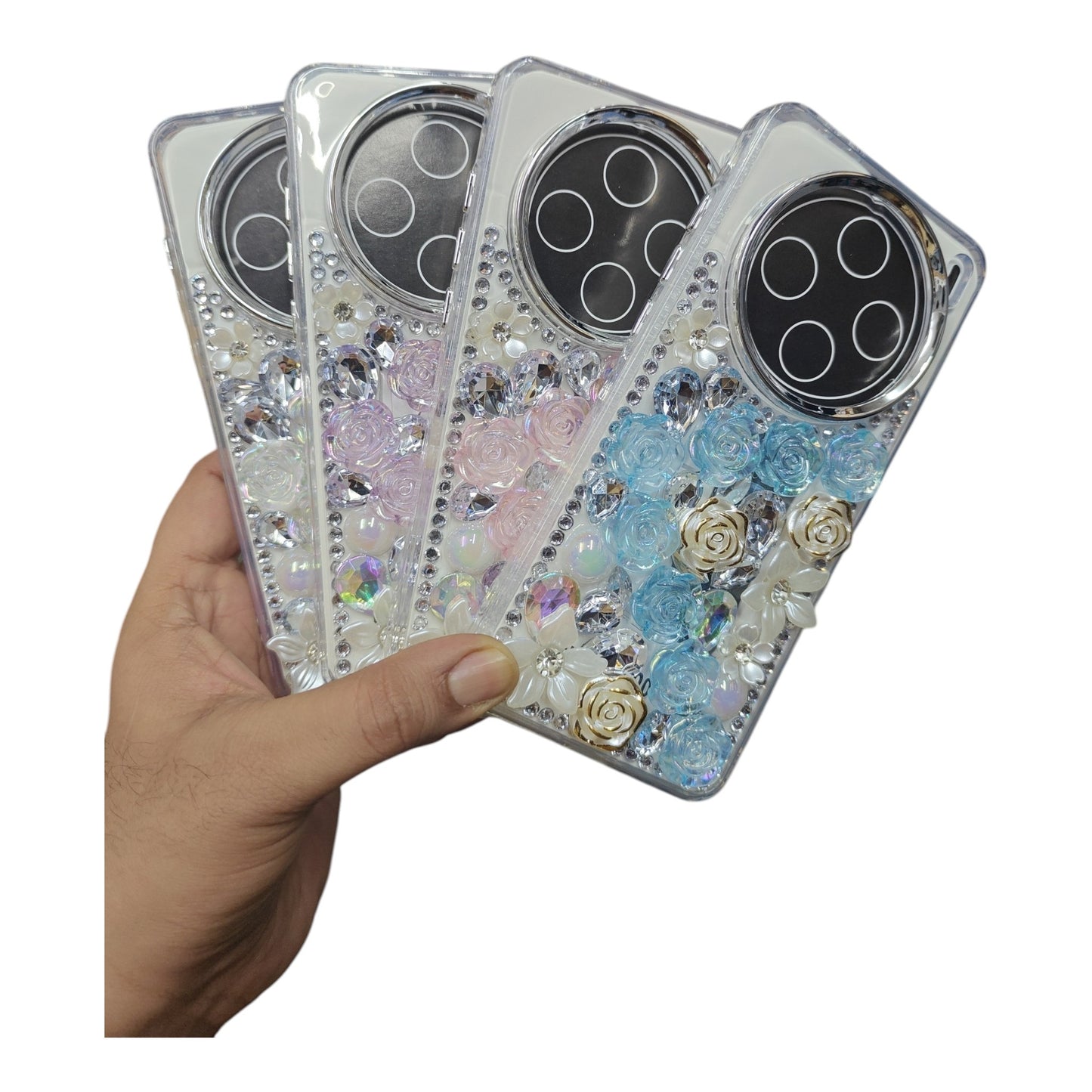 Vivo X200 5G Girlish 3D Stone & Flower Back Cover Case
