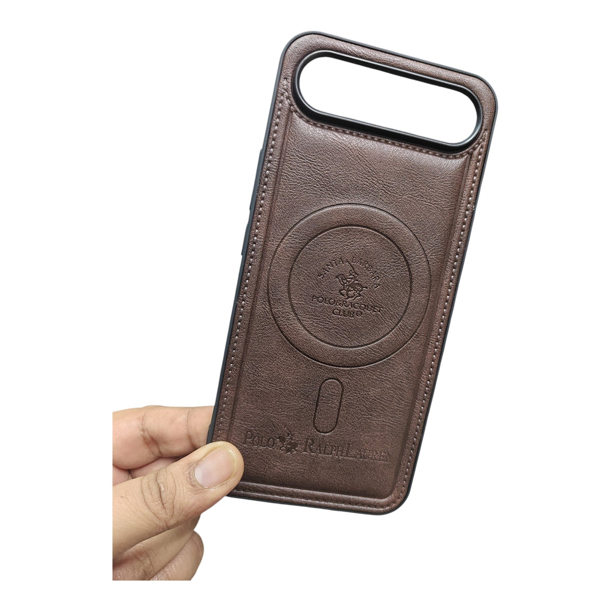 Tecno Pova Slim (5G) Magsafe Premium Quality Leather ( Side Soft, Back Hard ) Back Cover Case