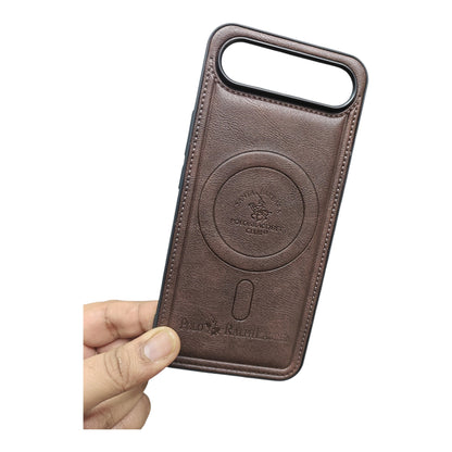 Tecno Pova Slim (5G) Magsafe Premium Quality Leather ( Side Soft, Back Hard ) Back Cover Case