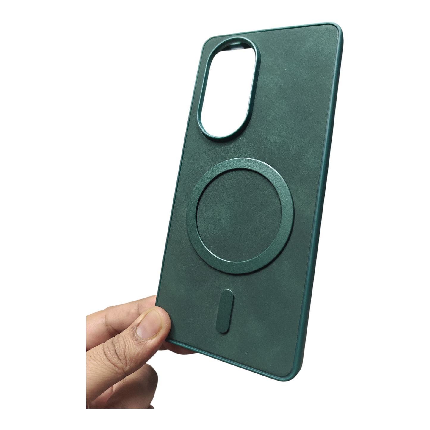 Oppo Reno 10 / Oppo Reno 10 Pro / Oppo Reno10 5G Magsafe Premium Quality Leather ( Side Soft, Back Hard ) Back Cover Case