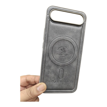 Tecno Pova Slim (5G) Magsafe Premium Quality Leather ( Side Soft, Back Hard ) Back Cover Case