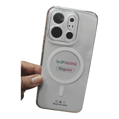 Oppo Find X9 5G Anti Yellow Premium Quality Magsafe Crystal Clear Hard Plastic Back Cover Case