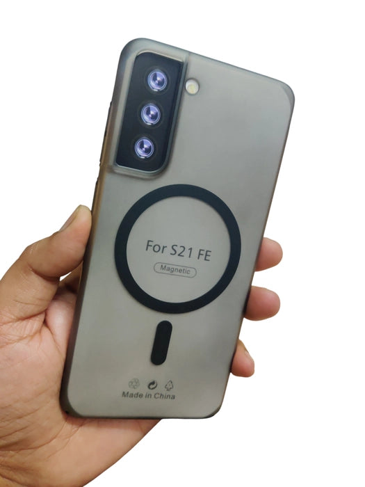 Samsung Galaxy S21 Fe / Samsung Galaxy S21Fe Premium Quality Magsafe Matte Hard Plastic Back Cover Case