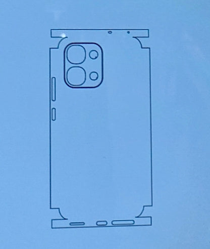 Oppo A6 5G Matte & Glossy Finish Back Lamination Membrane Protector Protection Guard - Royal Star