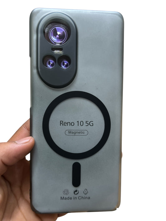 Oppo Reno 10 / Reno 10 Pro 5G Premium Quality Magsafe Matte Hard Plastic Back Cover Case