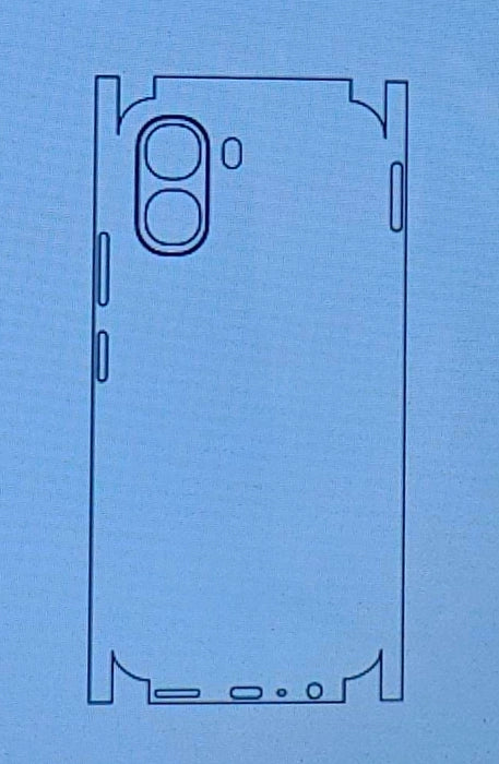 Oppo A6X 5G Matte & Glossy Finish Back Lamination Membrane Protector Protection Guard - Royal Star