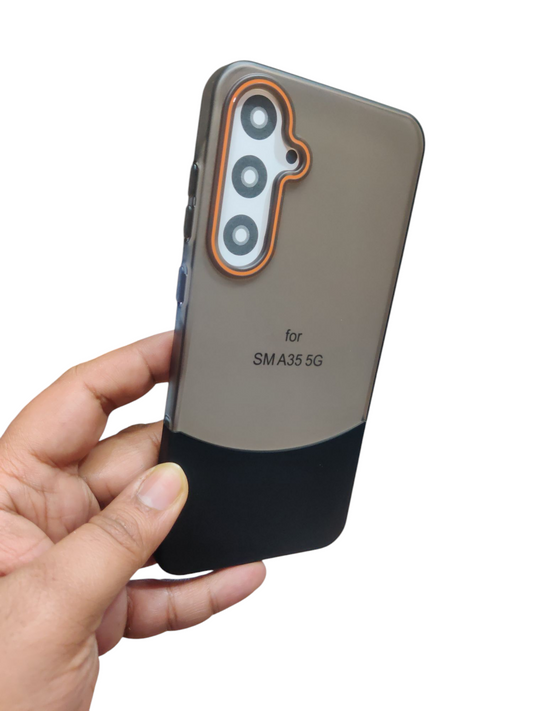Samsung Galaxy A35 5g Premium Quality Two Cut 2 in 1 Matte Hard Plastic Back Cover Case