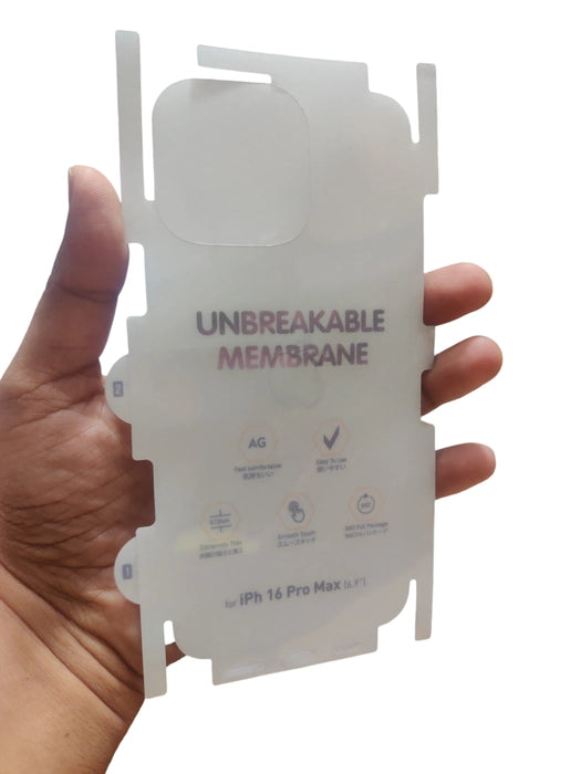 Apple iPhone 16 Pro Max Matte Finish Back Membrane Protector Protection Guard