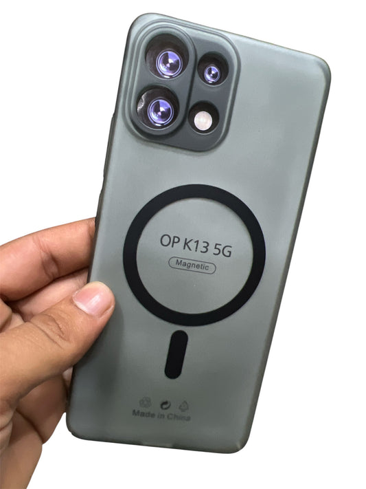 Oppo K13 5G Premium Quality Magsafe Matte Hard Plastic Back Cover Case