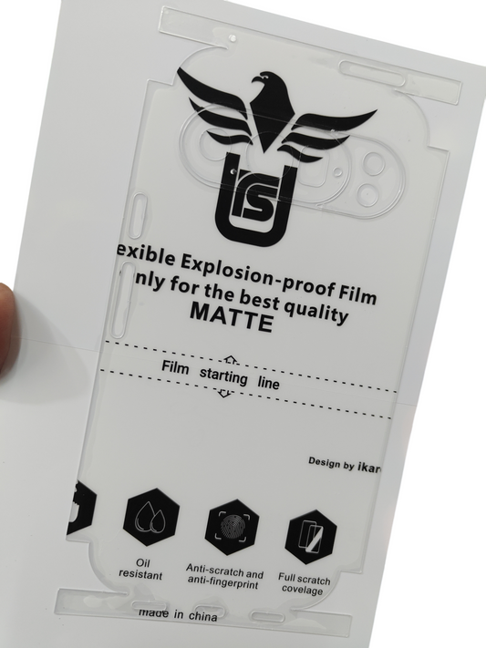 Google Pixel 10 Pro XL 5G Matte & Glossy Finish Back Lamination Membrane Protector Protection Guard